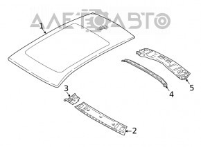 Metal roof for BMW X3 G01 18-24 with panoramic window on the body, dented