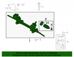 Steering rack Toyota Venza 21- electric under R19