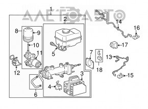 Master brake cylinder assembly with ABS Lexus GX470 03-09