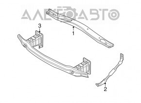 Front bumper reinforcement bracket left BMW X5 E70 07-13