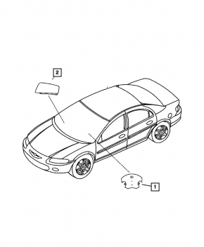 Airbag passenger in the dashboard Chrysler 200 11-14