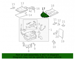 Front left engine compartment trim for Lexus RX400h 06-08