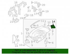 Front panel air duct deflector right VW Tiguan 09-17