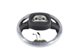 Naked steering wheel for Jeep Grand Cherokee WK2 14-22, black leather, heated, scratches for re-upholstery