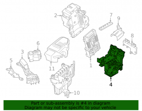 BMW X3 G01 18-21 battery current distributor with pyropatron, rear, broken mount