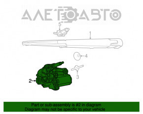 Windscreen wiper trapezoid with motor rear Fiat 500L 14-17
