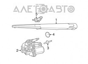 Windscreen wiper trapezoid with motor rear Fiat 500L 14-17