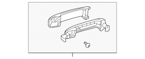 Outside rear right door handle for Toyota Sequoia 2019
