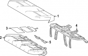 Rear seat frame 2nd row lowerToyota Venza 21-