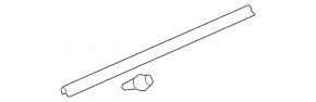 Front left lower door seal for Honda Civic XI FE/FL 22-26