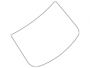 Rear glass Nissan Sentra 13-19