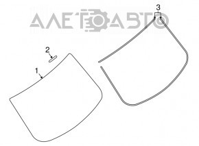 Rear glass Nissan Sentra 13-19