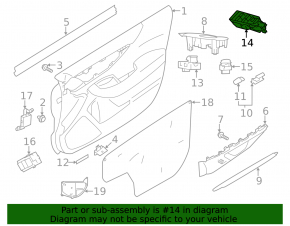 Front left window lift control Subaru Outback 20-23