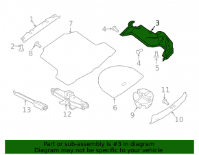 Arch trim left Nissan Maxima A36 16-23 black