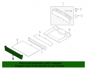 Front trunk floor partition Kia Sorento 10-15