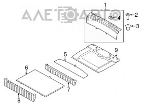 Front trunk floor partition Kia Sorento 10-15