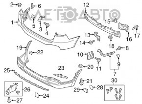 Kia Sorento 16-18 Rear Bumper Tow Hook Cap