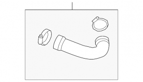 Intercooler pipe left first Porsche Macan 17-24 2.0T rubber