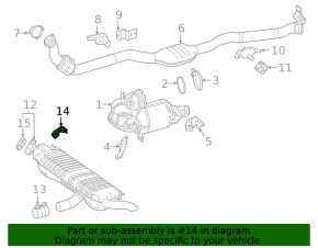 Exhaust pipe bracket rear left Mercedes GLE450 W167