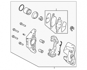 Front right caliper assembly for Mazda 3 MPS 09-13