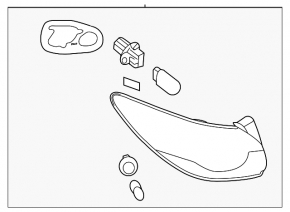 Left outer fender light for Mazda 6 2014-2015 (pre-restored)