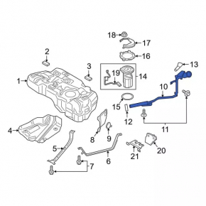 Fuel filler neck for Ford Ecosport 18-22