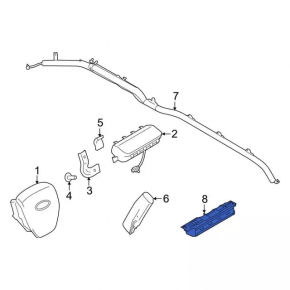 Driver's left knee airbag for Ford F-150 21-25