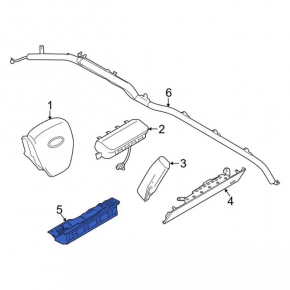 Driver's left knee airbag for Ford F-150 21-25