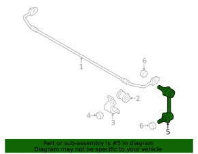 Front right stabilizer link Mazda MX-5 16-25