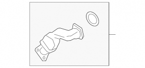 Turbocharger pipe for Porsche Cayenne 19-26 3.0T