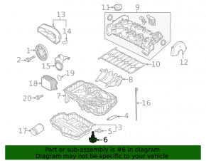 Oil level sensor Audi A6 C7 12-18