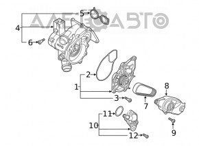 Thermostat housing Audi A3 22-26