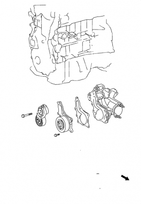 Water pump Toyota Camry v50 12-14 usa