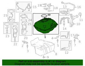 Fuel tank Honda Clarity 18-21 usa