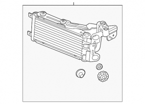 Gearbox Cooling Radiator for BMW 3 Series E90 E92 07-12 4.0L, Sedan & Wagon, without 335d, M3. X1.35i Series, 3.0L