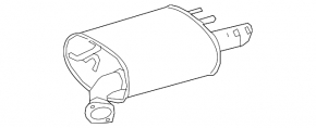 Muffler rear part barrel Toyota Camry v70 18-24 2.5 L, LE FWD
