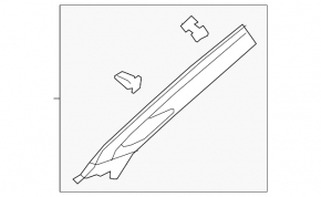 Front pillar trim upper left VW Jetta 19- black