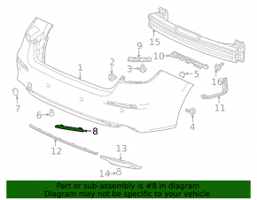 Rear bumper reflector left Honda Civic XI FE/FL 22- 4d