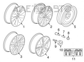 Wheel bolt d17 M14x1.25 BMW i3 14-21