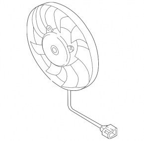 Right cooling fan for VW Atlas 18-25 2.0T, 3.6 liter, 400W, towbar mounted