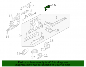 Brake hose bracket rear right Mini Cooper 14-24