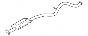Exhaust line middle part Subaru XV Crosstrek 18-23