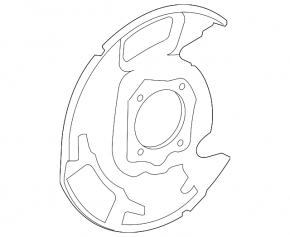 Front left brake disc cover for Lexus LX570 08-15