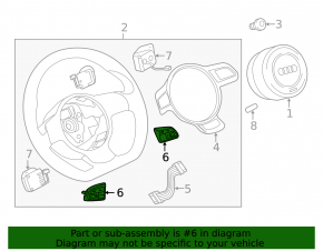 Steering wheel control buttons left Audi Q5 8R 13-17 type-2 broken