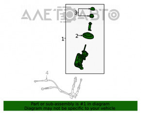 Gear shifter Fiat 500 12-17 manual transmission