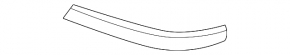 Front left hood seal on the bumper of a BMW X2 F39 18-23