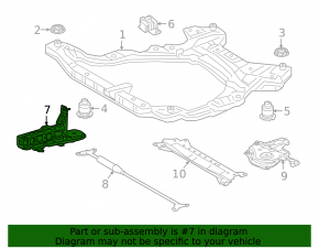 Front subframe extension left Lexus ES250 ES300h ES350 19- F SPORT