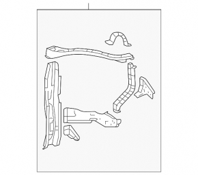 Left eyelash TV bracket for Toyota Highlander 2010
