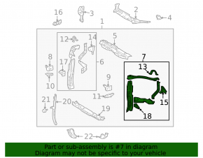 Left eyelash TV bracket for Toyota Highlander 2010
