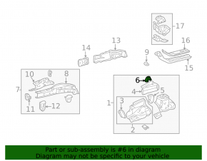 Left wing apron outer bracket for Toyota Corolla e12 03-06